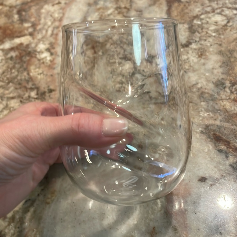 Stemless wine glass